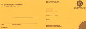 Benutzerausweis und -anmeldekarte, orange (100 St.)