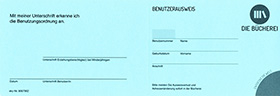 Benutzerausweis und -anmeldekarte, blau (100 St.)