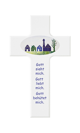 Kinderkreuz "Häuser/Kirche"
