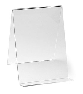 Ausstellungsständer Acryglas transparent 60x100x130 mm
